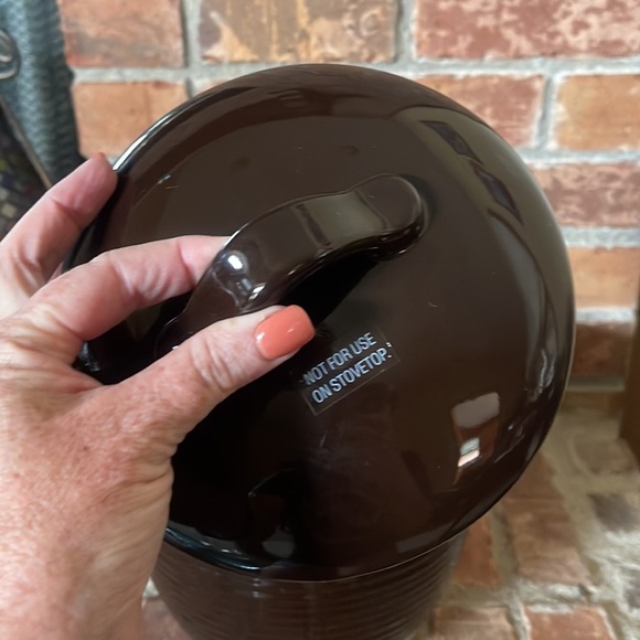 Bobby Flay Plancha Brown Earthenware Bean Pot Casserole w/ Lid - Picture 3 of 6